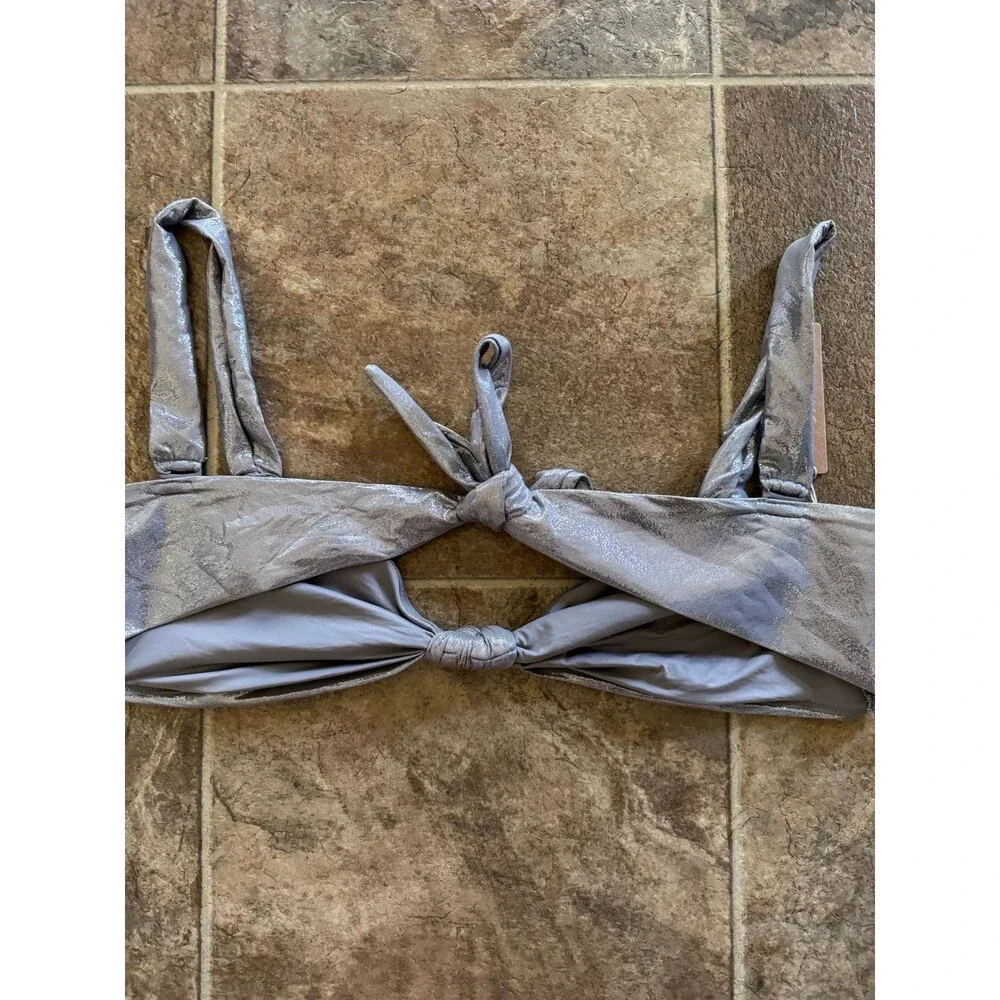 Skims Liquid Shine Swim Bandeau Smoke Size 2X